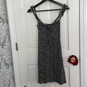 Black dalmatian print dress